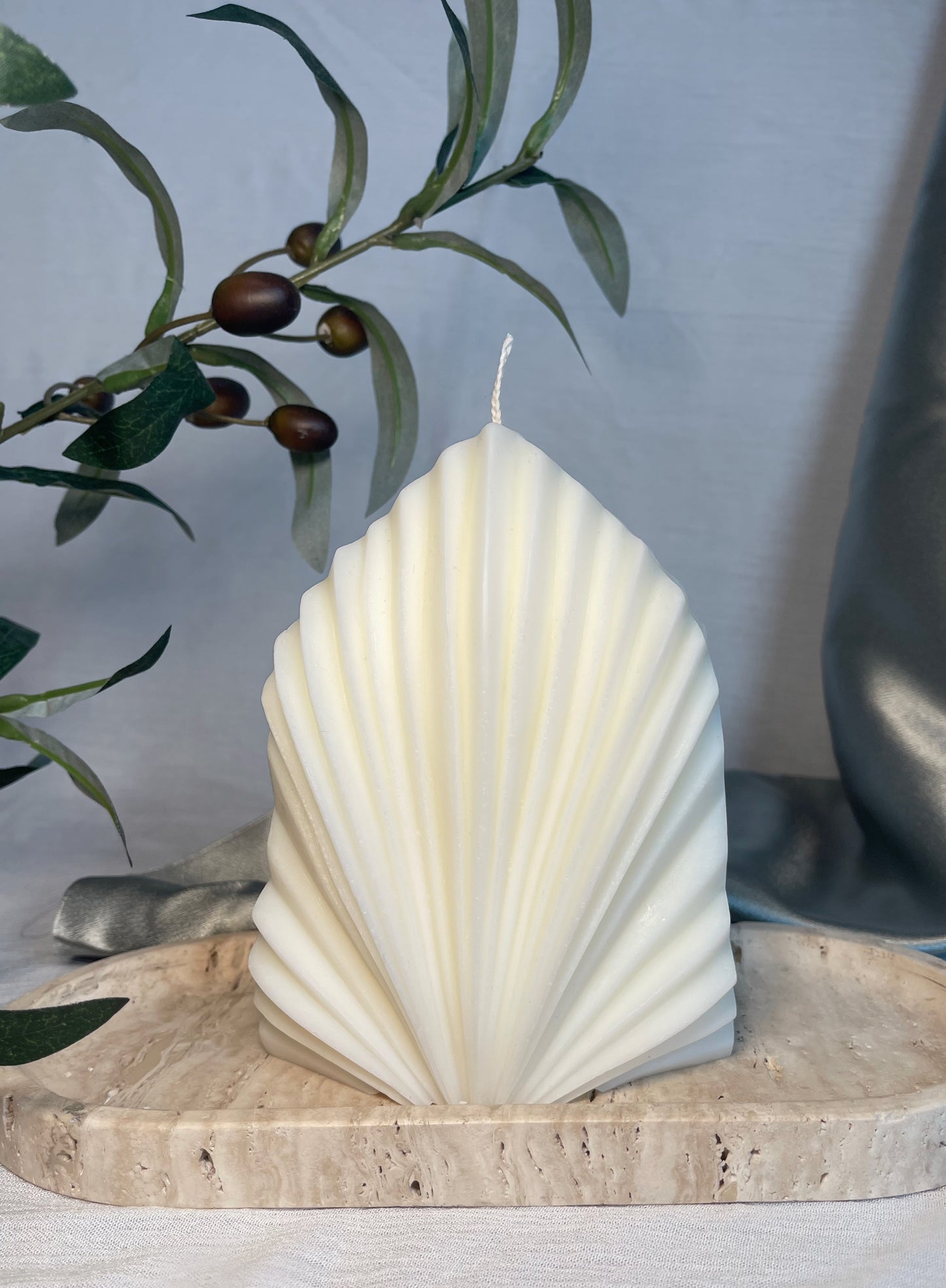 Shell Pillar Candle